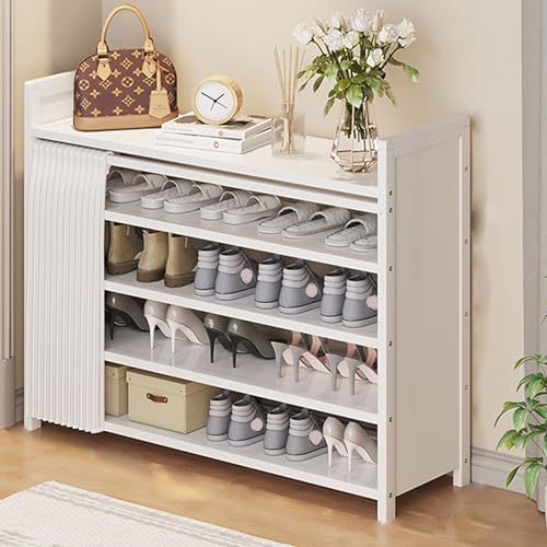 LMYSXAOZ Shoe Storage Cabinet Cabinets Hallway Slim Cupboard Cupboards Hallways Slimline，Storage Folding Hidden Narrow Cabinet, Shoes Orga, Adjustable Rack, Applicable to Th