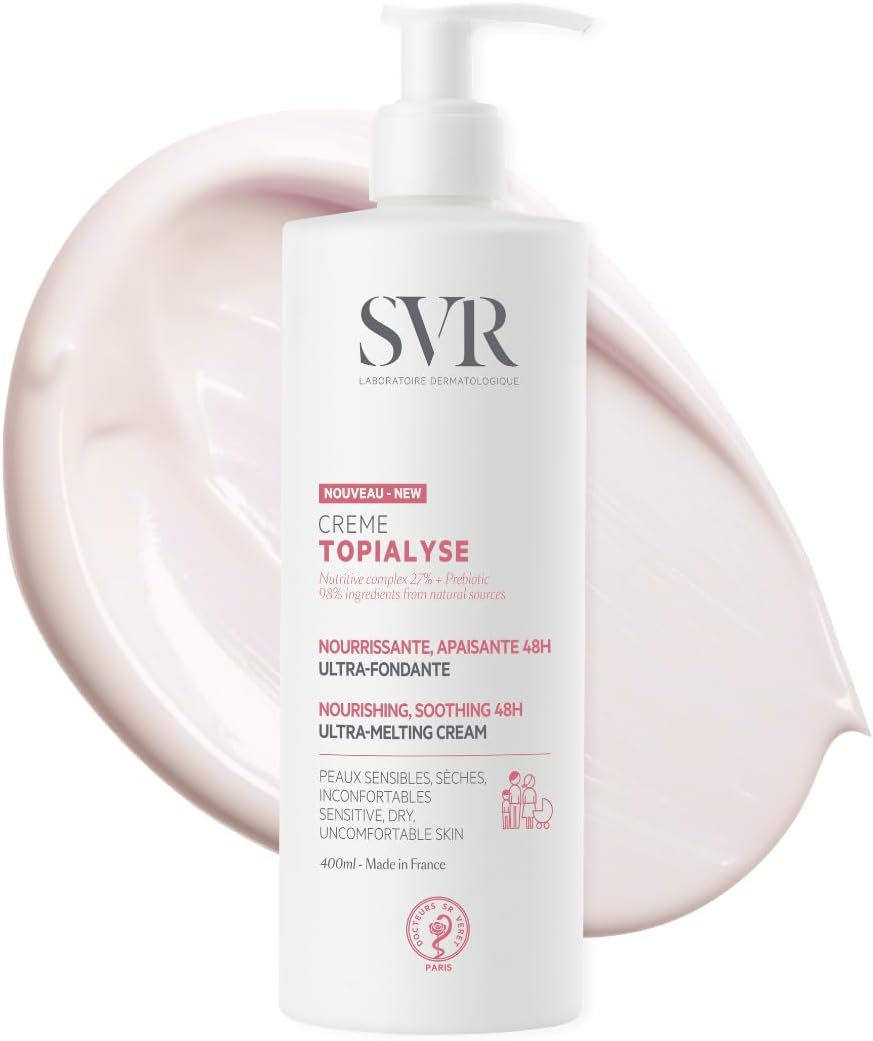 SVR TOPIALYSE Nourishing Face and Body Cream - 48hr Soothing Ultra-Melting Care for Dry Sensitive Skin, All Ages
