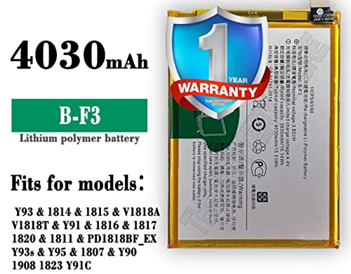 Image of Original B-F3 Battery for Vivo Y91 / Y93 / Y95 Y93S Y91C / Y90 / Y1S Battery with 1 Year Warranty *** (P61)