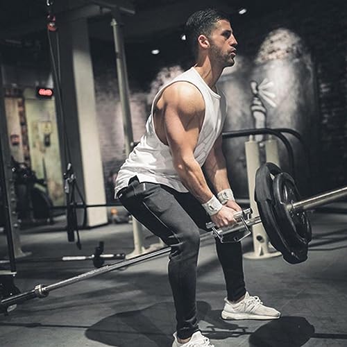 ZUEVI Men's Muscle Cut Off Tank Tops Bodybuilding Fitness Sleeveless Gym Shirts Workout Stringer Tee Shirt4