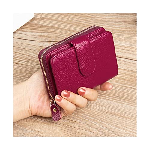 Rfid Wallet Short Zipper 10 Card Slots Card Holder Handbag Purse Wallet Women Black3