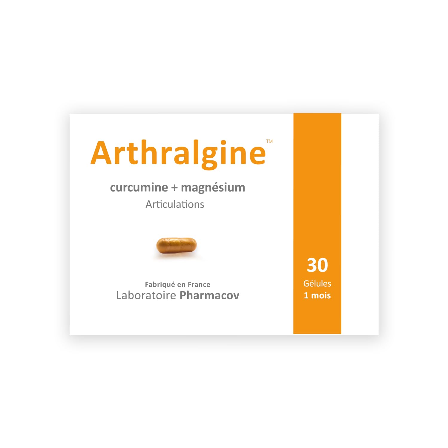 Articulations Douloureuses - Anti-inflammatoire naturel - Curcumine (curcuma) - Magnésium - - Fabriqué en France - 1 mois - NATURAFRANCE