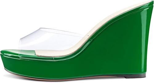 Miniatura 2 de Aachcol Sandalias de plataforma transparentes para mujer, puntera abierta, sin cordones, tacón alto, zapatos de vestir, oficina, fiesta, boda,