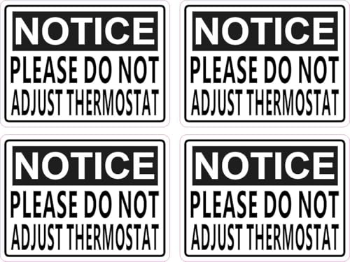 StickerTalk Please Do Not Adjust Thermostat sticker