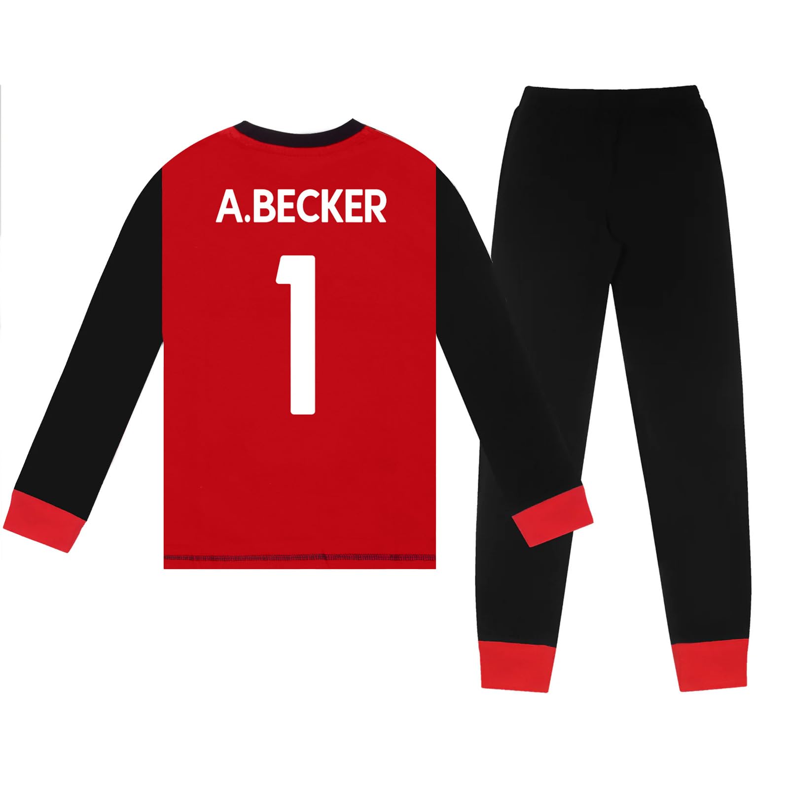 Liverpool FC Boys A.Becker 1 Long Pyjamas Red Black 9-10 Years