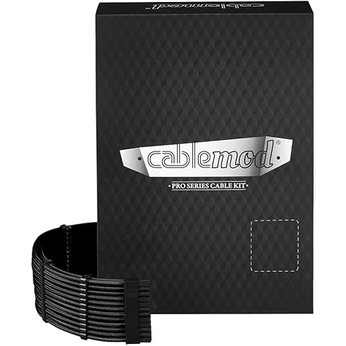 CableMod RT-Series Pro ModMesh Sleeved 12VHPWR StealthSense Dual Cable Kit for ASUS/Seasonic/Phanteks (Black)