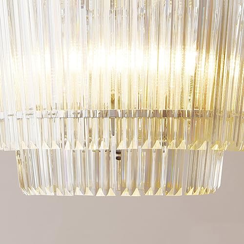 Plafonnier rond en verre de prestige lustre suspendu géométrique 40cm - 7
