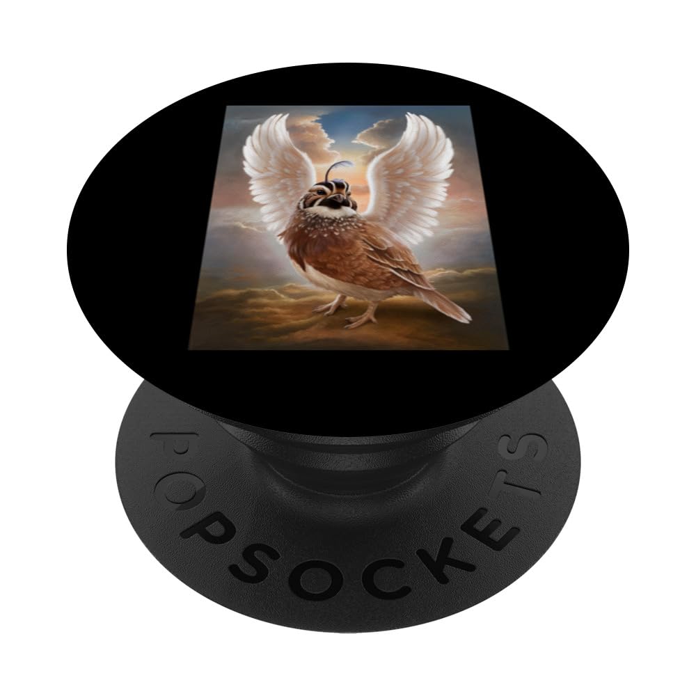Quail Spirit Guide Animal Nature Lover Wildlife Forest PopSockets Swappable PopGrip, Black