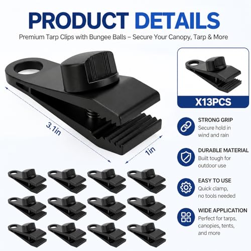 Image of 13PCS Tarp Clips