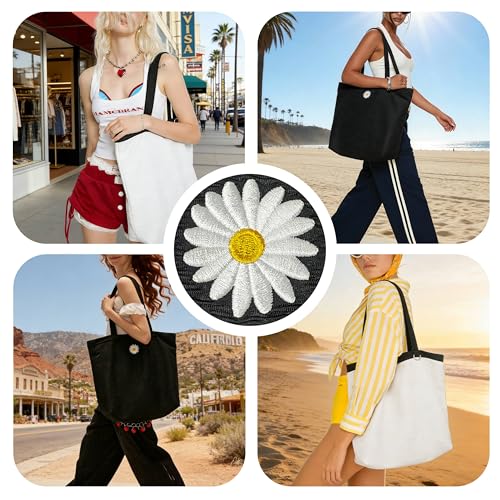 Bolso tote de playa para mujer, bolso suave y veraniego con correa para el hombro, ligero y plegable para la piscina, bolso de vacaciones para los imprescindibles de Miami Beach, fácil de llevar con apertura superior para viajes diarios a resorts miniatura 5