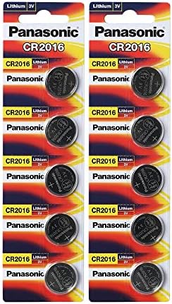 Panasonic Cr2016 3v Lithium Battery 2pack X (5pcs) =10 Single Use Batteries