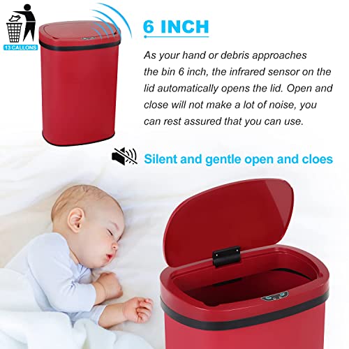 Basurero de acero inoxidable 50 L con sensor de movimiento miniatura 4