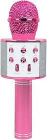 WS-858 Microfone de karaokê sem fio portátil, Player de karaokê portátil para celular Alto-falante HIFI Bluetooth embutido, Selfie 3-em-1 bateria de lítio recarregável Karaokê KTV MIC