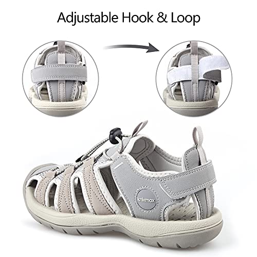 Closed Toe Hiking Sandals for Women Sport Sneaker Sandal Outdoor Red Female Lace-up Water Shoes Size 7-10.54