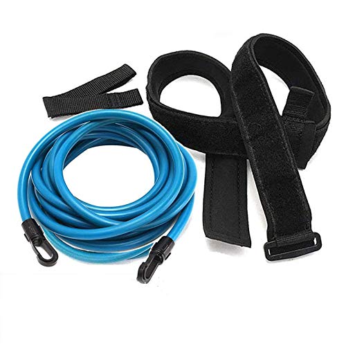 LOAWAWOL Swim Training Belts?Swim Tether Stationary Bungee Cords Resistance Bands,Swim Harness Static Swimming Belt,Static Haness Swim in Place