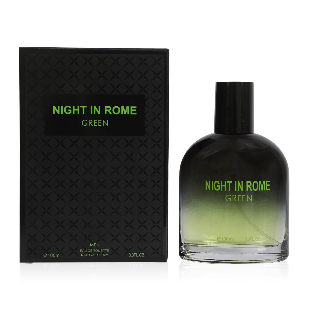 Night In Rome Green Spray Cologne - Eau De Toilette for Men - 3.3 fl.oz
