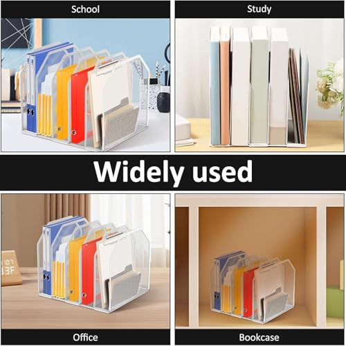 Portadocumentos de metal resistente y almacenamiento ajustable para libros y carpetas 5