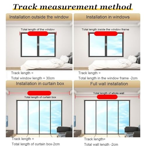 Riel deslizante resistente autoadhesivo para colgar cortinas sin taladrar la pared 8