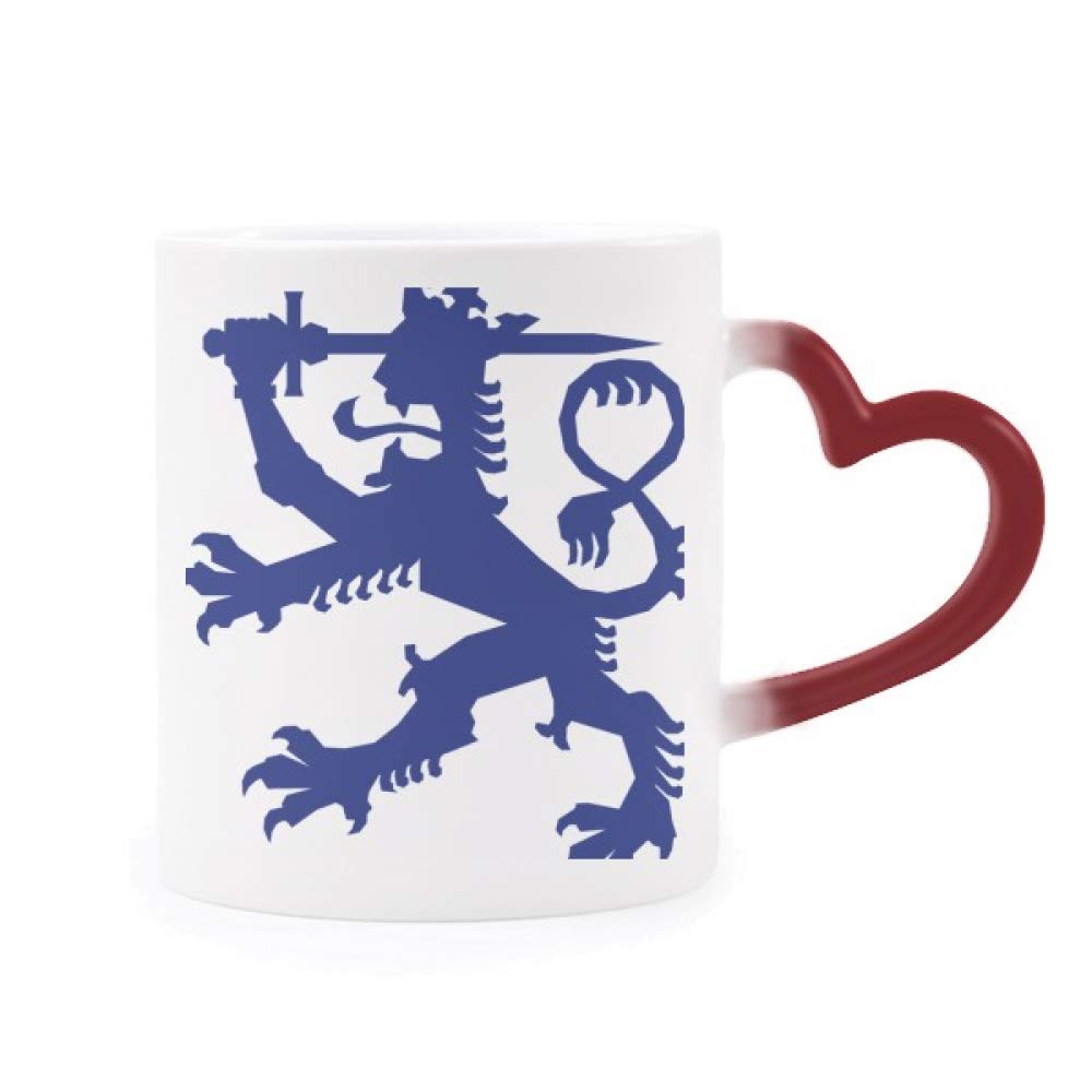 Taza de calor de Finlandia para desayunos con café caliente y efecto sorpresa