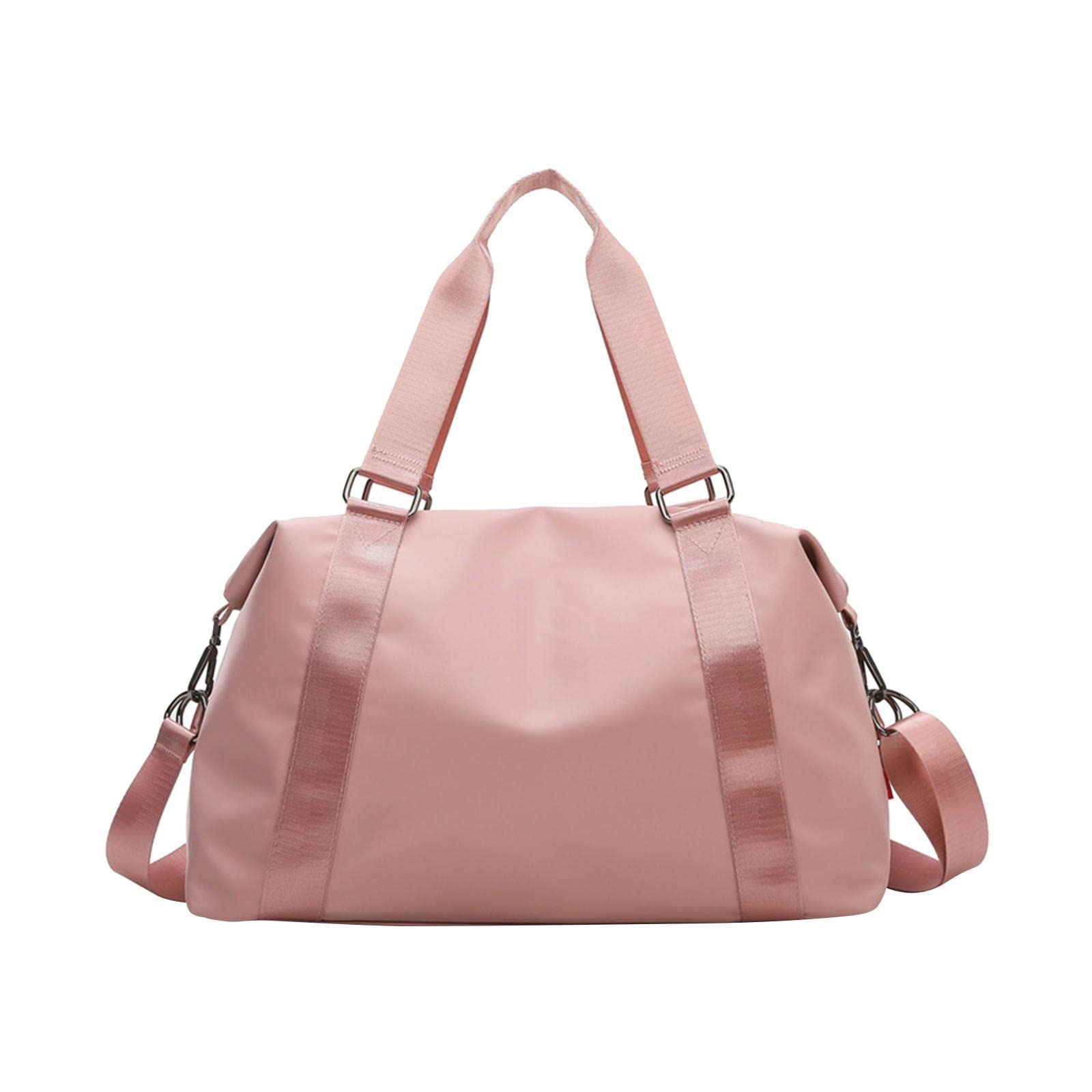 NIVAA Waterpoof Sports Duffel Gym Bag Weekender Fitness Carry On Backpack Pink_S-image-12