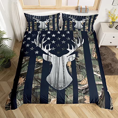 Camouflage USA Flag Comforter Cover Double