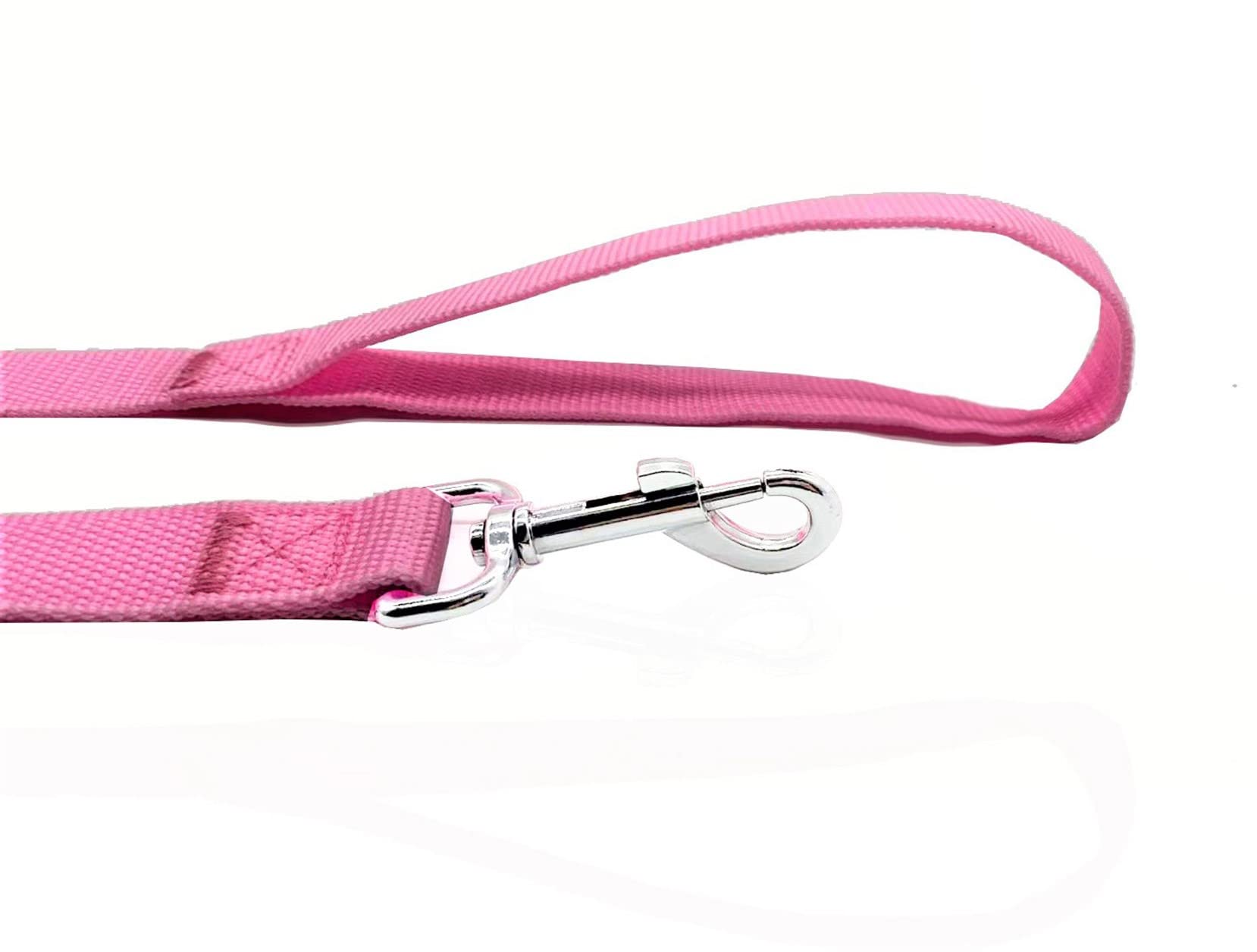 SALO Correa de nailon duradera para perro de 16 pies de largo, correas de entrenamiento para perros medianos y grandes, 1 pulgada de ancho (rosa)