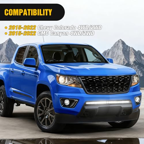 Image of Nilight Front Lower Hidden Bumper Mounting Brackets for 32inch Single Row LED Light Bar Compatible with 2015-2022 Chevy Colorado 4WD /2WD 2015-2022 GMC Canyon 4WD /2WD