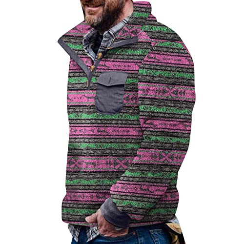 2024 Chaqueta sin Capucha Hombre Estilo Deportivo Sudadera Slim Casual Solid Coats Sudaderas de Color Sólido Casual Abrigos De Invierno Botón Deportivas Camiseta Comodidad Fiesta Running