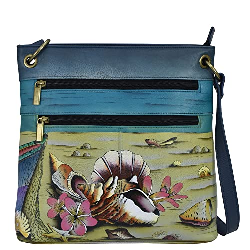 Anna by Anuschka Women’s Original Hand-Painted Leather Medium Shopper Crossbody