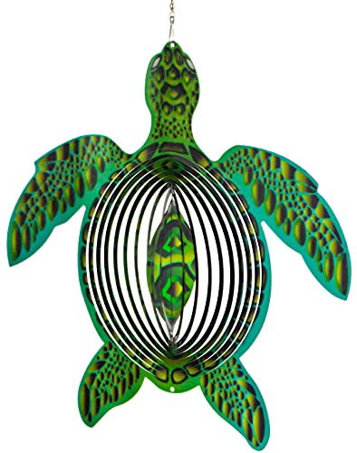 Turtle Ornament Wind Spinners For Yard And Garden, Metal Ornaments For Garden Décor, Outdoor Wind Spinner, Turtle Gifts For Turtle Lovers, Outdoor Garden Decoration, 15 Inch Wall Décor By Iseo #TOP8