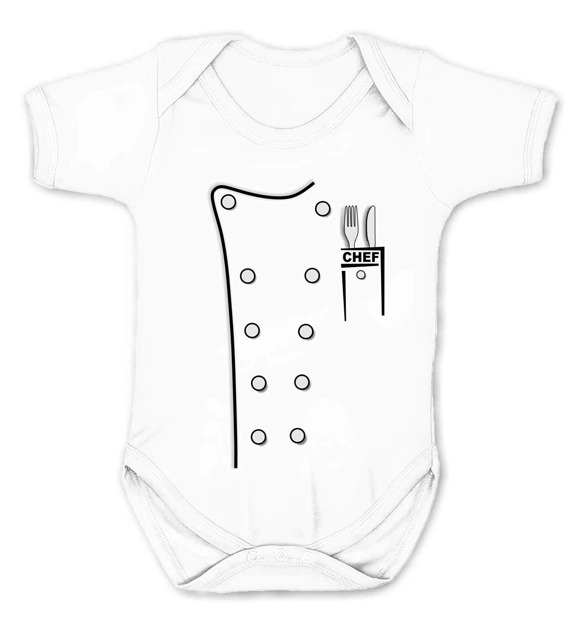 Reality Glitch Chef Suit Kids Babygrow White