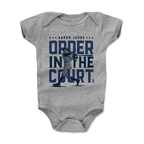 500 LEVEL Aaron Judge Baby Infant One Piece Bodysuit (3-6 Months, Heather Gray) - Aaron Judge Order B