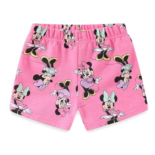 Image of Disney Princess Frozen Minnie Mouse Girls Short Sleeve T-Shirt and French Terry Shorts Set for Toddlers to Big Kids