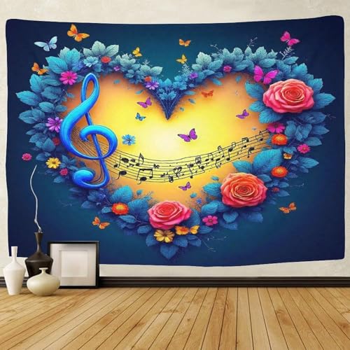 Tenture 3D fleurs d'amour grand format pour décoration esthétique