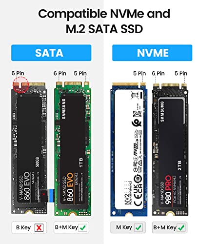 ORICO M.2 NVMe SATA SSD Enclosure Adapter Tool-Free PWDM2-BK の商品画像 3