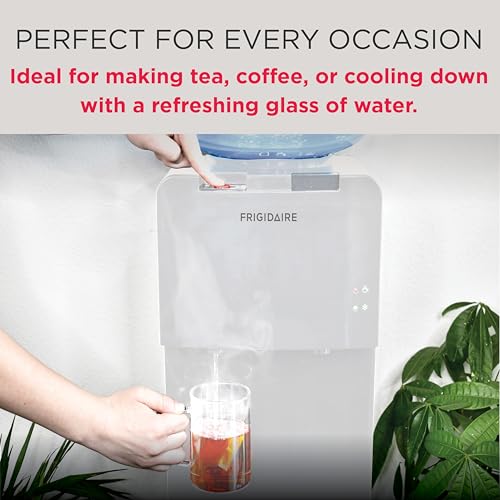 Frigidaire EFWC498, Top Load Hot & Cold Water Cooler Dispenser for Home, Garage, Dorm, RV & Cottage, 3 and 5 Gallon Bottles, 11" D x 11.5" W x 36" H, White - image 8