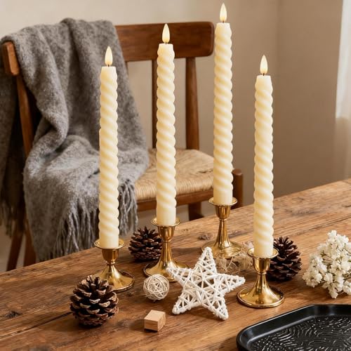 Velas falsas artificiales sin llama para una decoración de mesa segura y sin cera 5