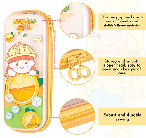 Image of Zest 4 Toyz Pencil Case of Girls EVA 3D Hardtop Pencil Box Stationary Items Kit Organizer for School Supplies Pencil Pouch for Kids Girls (Pack of 1) Random Color Dispatch