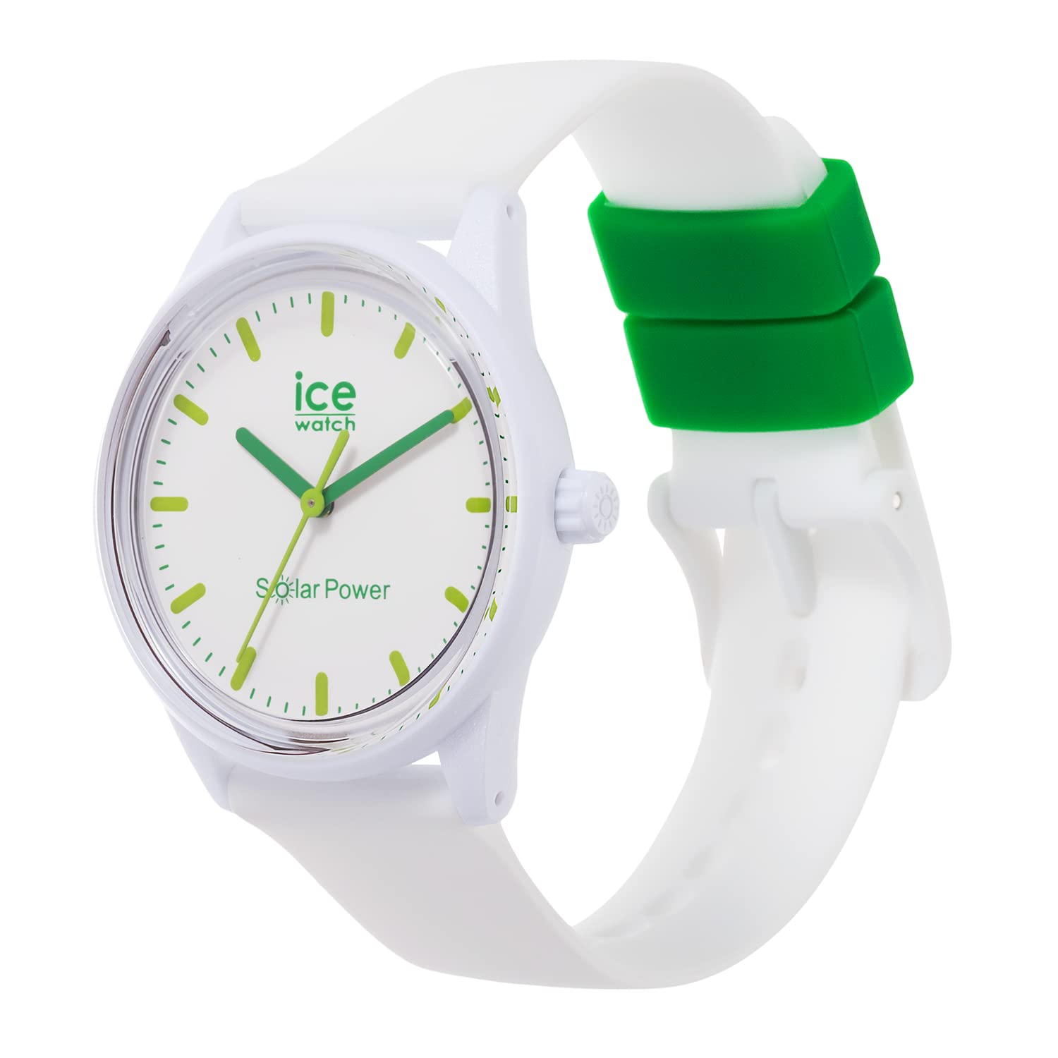 Ice-Watch - Ice solar Power Nature - Weiße Damenuhr mit Silikonarmband
