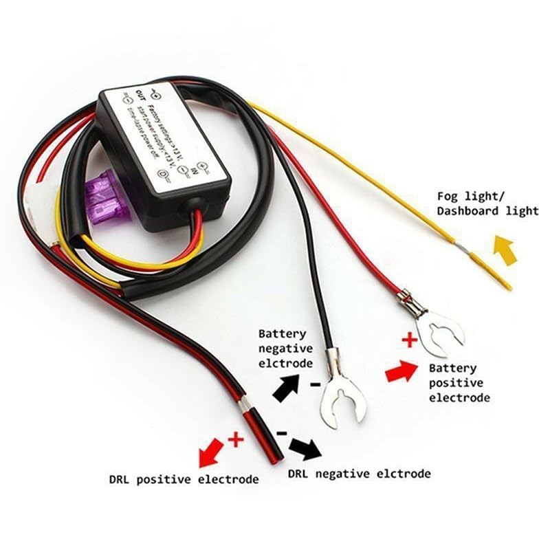 Controller Auto Car LED Daytime Running Light Relay Harness Dimmer on/Off 12-18V Fog Light Controller Delay Light Delay Line