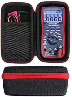 Khanka Hard Case For AstroAI Digital Multimeter TRMS 6000 Counts Volt Meter Manual and Auto Ranging Measures Voltage Tester.(Case for TRMS 6000, Red zipper)