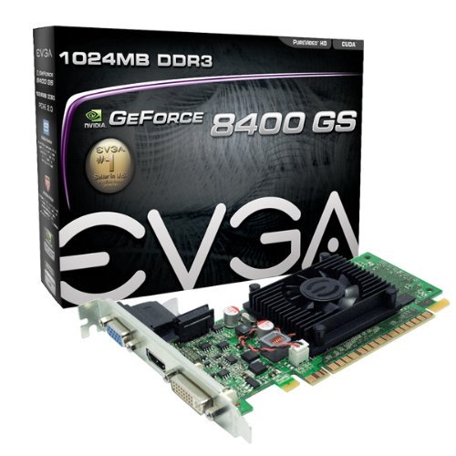 EVGA 1GB GeForce 8400 GS DirectX 10 64-Bit DDR3 PCI Express 2.0 x16 HDCP Ready Video Card Model 01G-P3-1302-LR (Renewed)