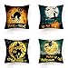 4 szt. halloweenowe poszewki na poduszki na sofę dynia czarna poszewka na poduszkę morski poszewka na poduszkę z czarnym kotem paterenną poszewki na poduszki 45 x 45 do salonu na sofę do sypialni