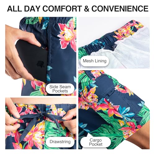 Image of Kanu Surf Men's Big Viper Extended Size Stripe Swim Trunk