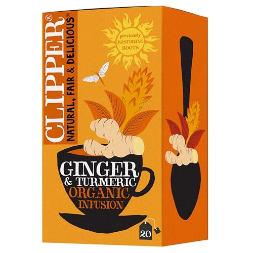 Clipper Organic Restoring Roots Ginger & Turmeric Tea Bags | 20 T...