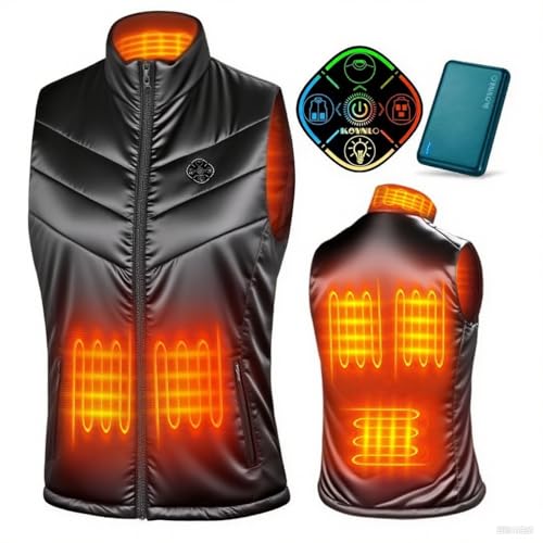 KOVNLO Heated Vest Women with Battery Pack Included, Smart Electric Lightweight Heated Jacket