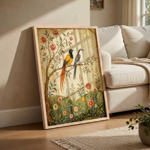 Image of kotart Madhubani Art Wall Painting Traditional Home Decoration With Frame For Living Room Bed Room Hotel Wall Decor Digital Reprint (19x25 inch)