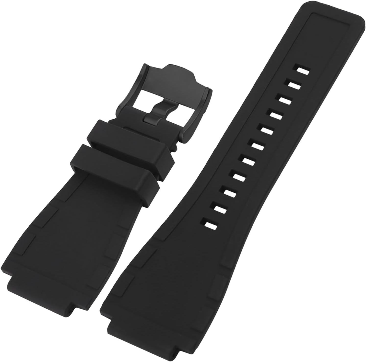 24mm*33mm Rubber Watch Band Compatible for Bell & Ross B&R BR-01 BR01 BR-03 BR03 Diver watch modles Silicone Strap Wirstband accessories replacement for Men and Women