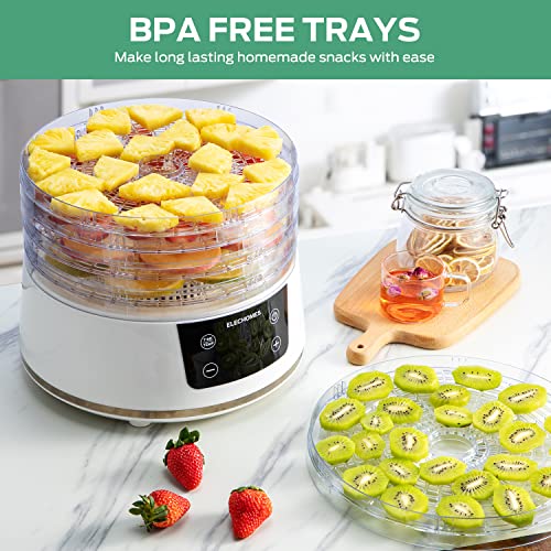 Food Dehydrator, Elechomes Upgraded 6Tray Dryer for Beef Jerky, Meat