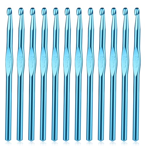 Image of UzecPk 12Pcs 7mm Crochet Hooks, Crochet Needles Aluminum Crochet Hook, Crochet Hooks Bulk Crochet Needles for Crocheting Yarn Knitting Weave Beginners Women Adults